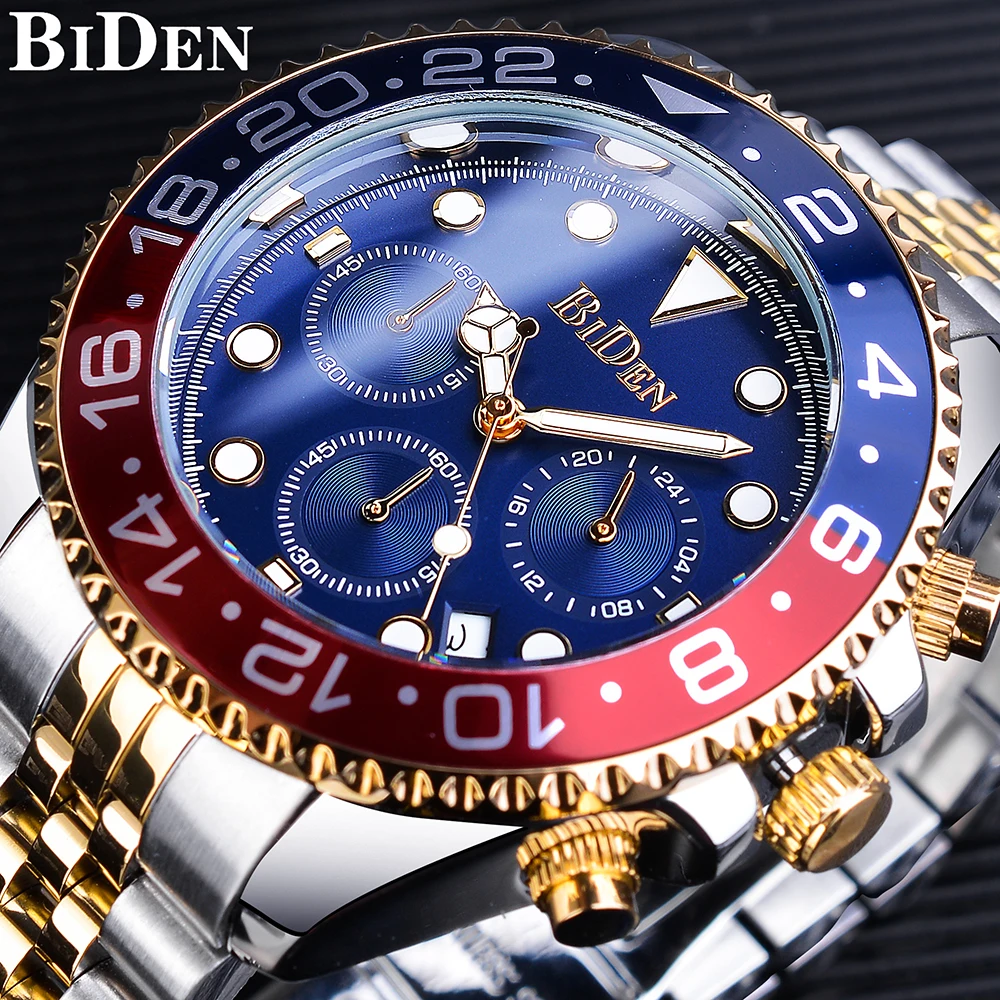 Blue Dial Joe Biden Wrist Watch Men Watch Biden Stainless Steel