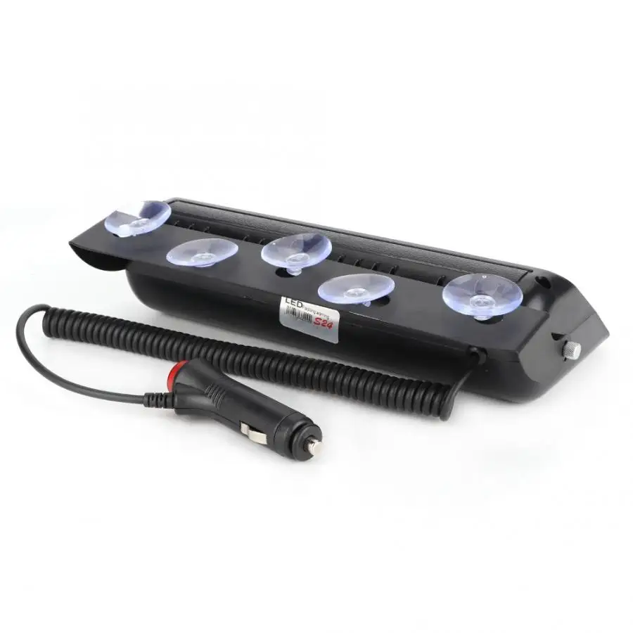 S24smd 16 светодиодный 12 в 16 Вт автомобильный лобовое стекло присоска вспышка стробоскоп световая панель авариПредупреждение Светодиодная лента(случайный цвет