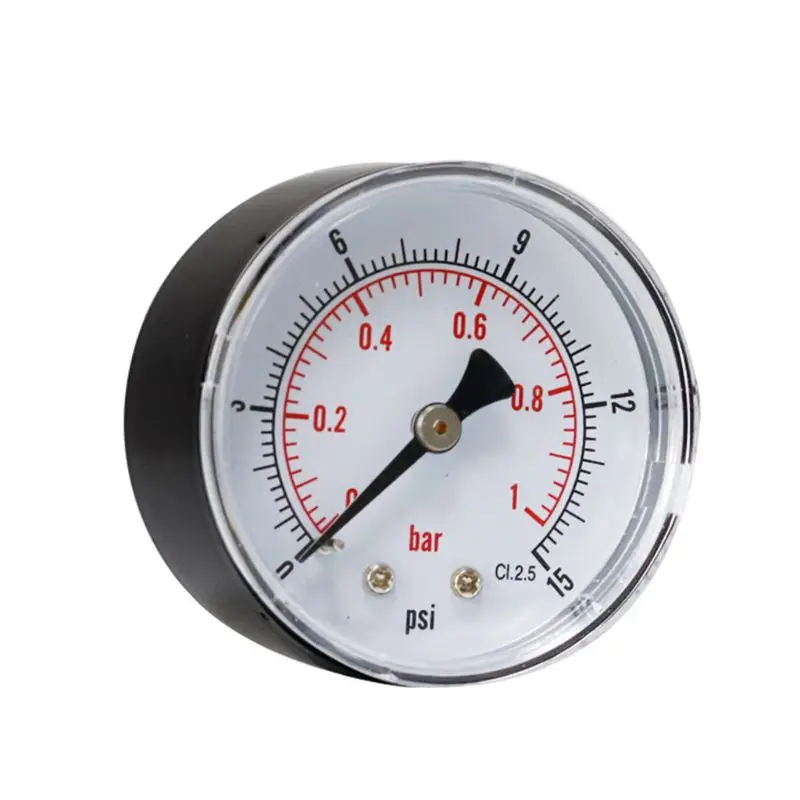 Манометр 52 мм Циферблат 1/" BSPT горизонтальный 0/15, 30, 60,100, 160300 PSI& Bar