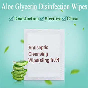 

100 PCS Aloe Glycerin Disinfection Wipes Clean Sterilize Disposable Cotton Pads disinfectant Hand Wet wipes L*5