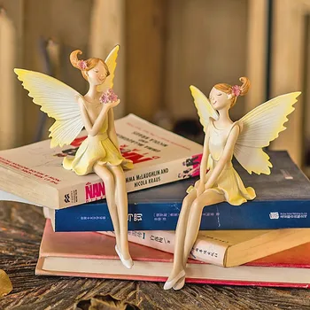 

Garden Hanging Feet Doll Angel Ornaments Fashion Small Doll Sculpture Girls Room Resin Handmade Decorations