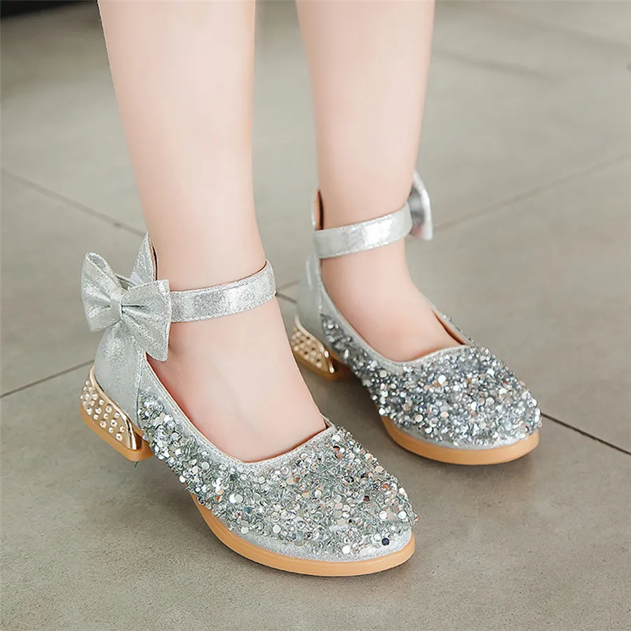 Girls shoes baby autumn and winter child baby girl bow princess shoes small shoes beads princess shoes children's shoes 35A12 (39)