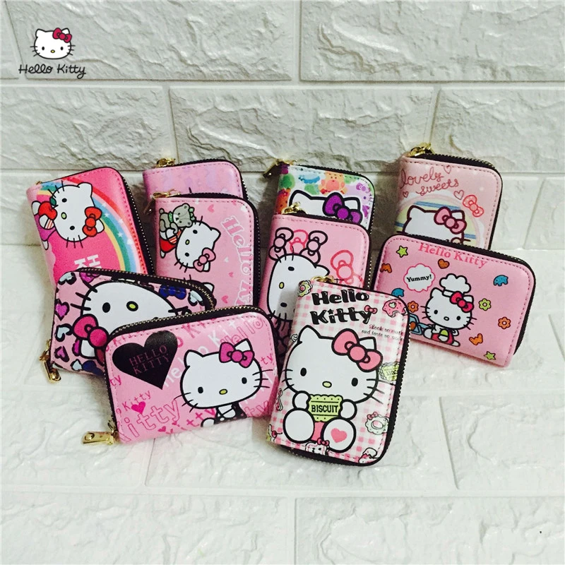Кошелек HELLO KITTY Женский модный студенческий бумажник с персонажами мультфильмов