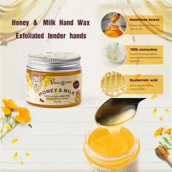 

Milk Honey Hand Mask Hand Wax Whitening Skin Hand Mask Remove Dead Skin Winter Hydrating Hand Care Skin Cream TSLM1