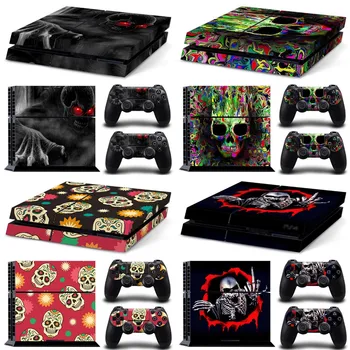 

Skull Design for PS4 Vinyl Removable Waterproof Decal Skin Sticker for Sony Playstation 4 Pro Console&Controller Protector Cover