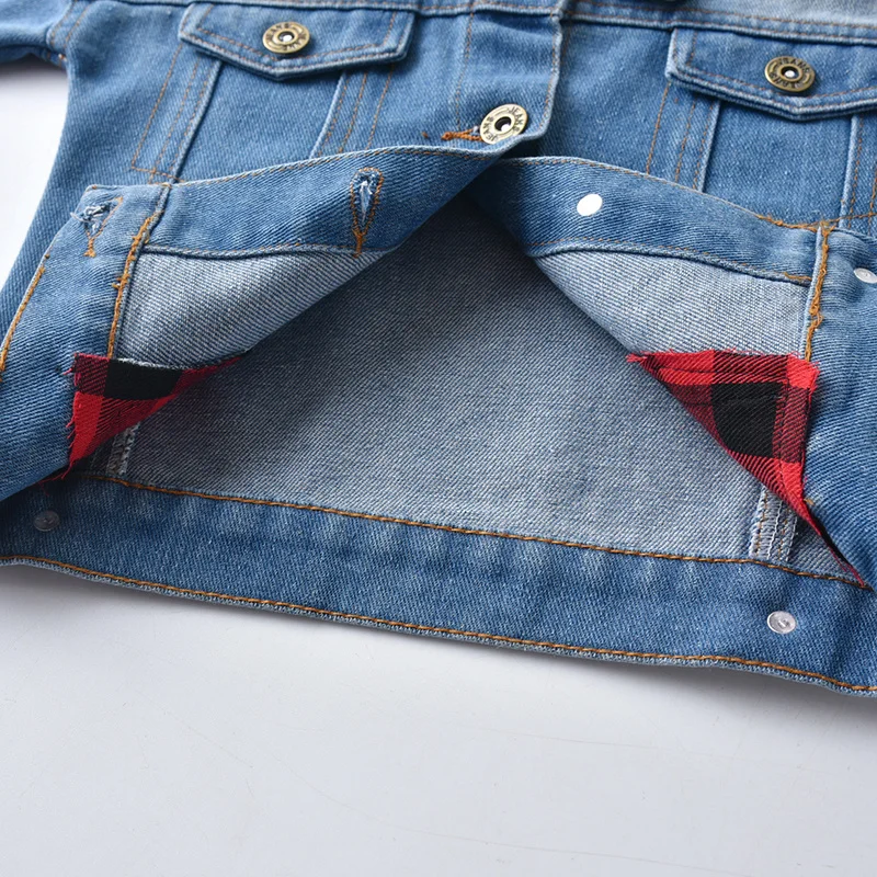 top and top Autumn Winter Fashion Unisex Baby Boys Girl Denim Jacket Coats Infant Long Sleee Lapel Outerwear Toddler Windbreaker