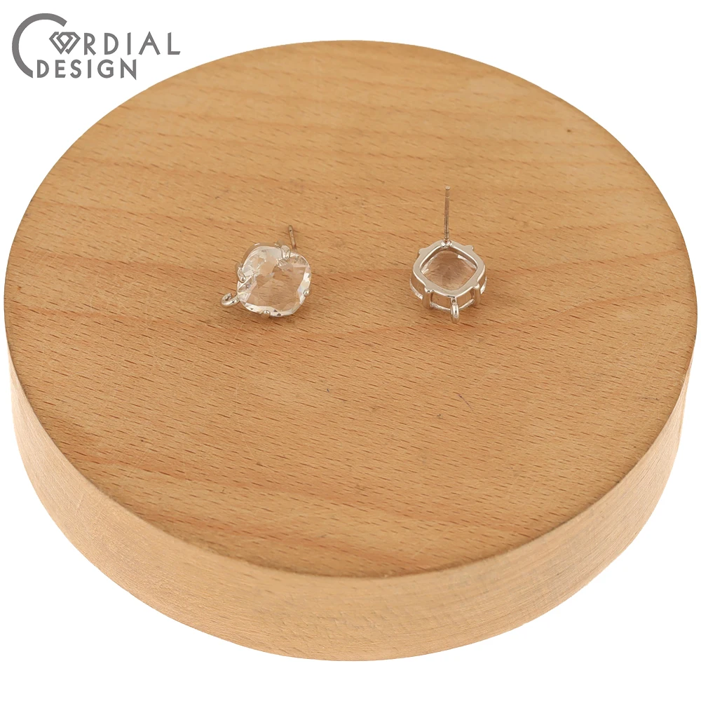 Cordial Design 50Pcs 11*14MM DIY Earring Making/Jewelry Findings & Components/Crystal Earring Stud/Hand Made/Jewelry Accessories - cordial