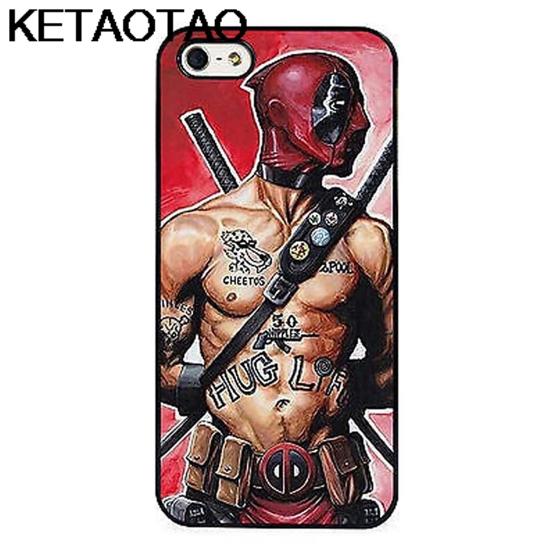 Серый KETAOTAO Deadpool потрясающий чехол для телефона в стиле комиксов Marvel s для iPhone 4S, 5S, 6 S, 7, 8 X Plus, XR, XS Max, чехол из мягкого ТПУ, резины, силикона - Цвет: Серый