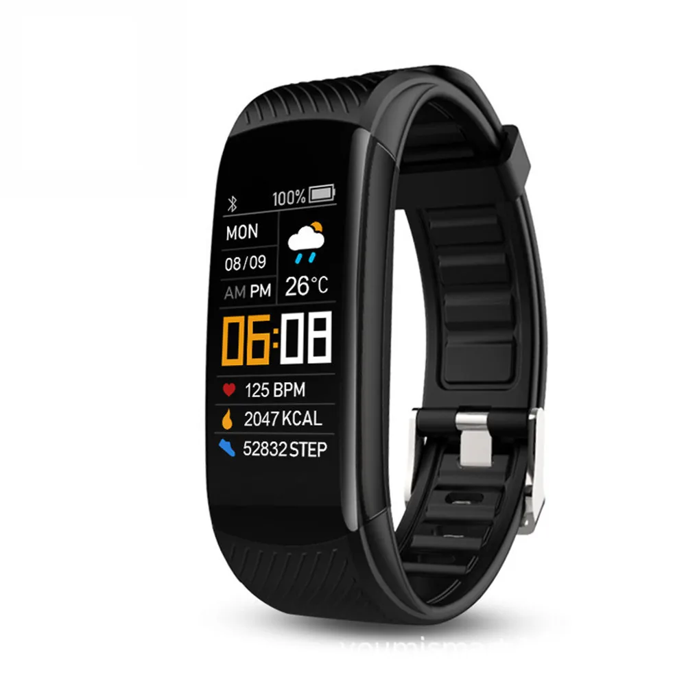 Цифровые Смарт-часы с пульсометром тонометром шагомером IP67waterproof Bluetooth