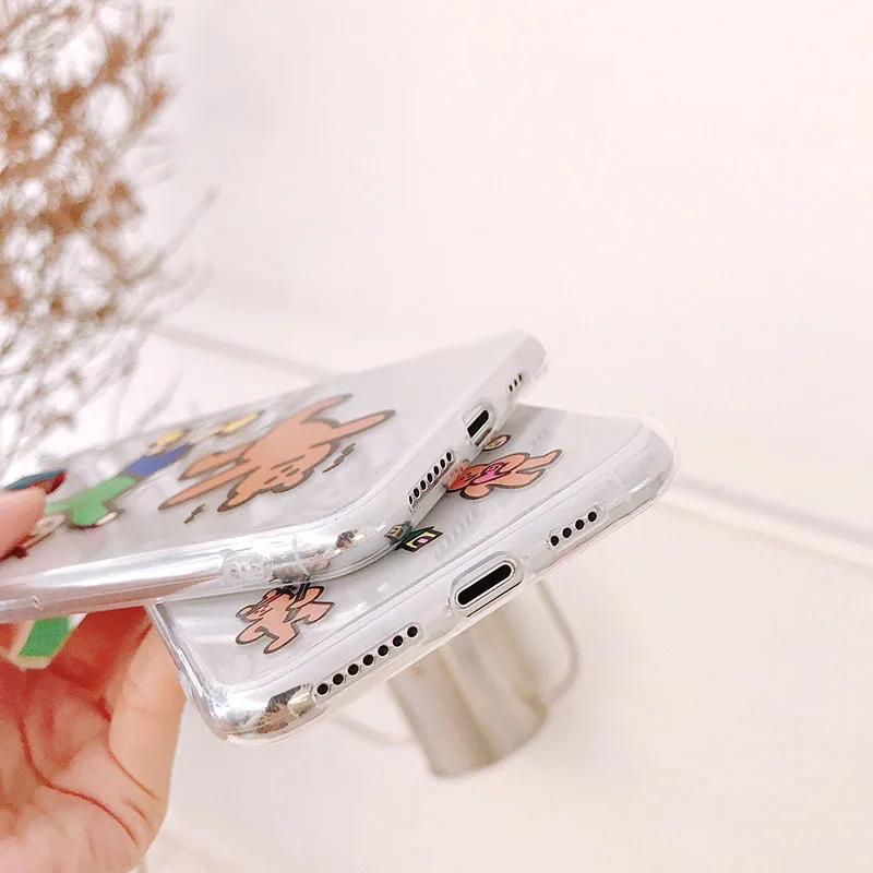 Cute cartoon balloon love boy bear phone case for iPhone 11 pro MAX Xs MAX Xr X 6 6s 7 8plus funny soft TPU back cover capa