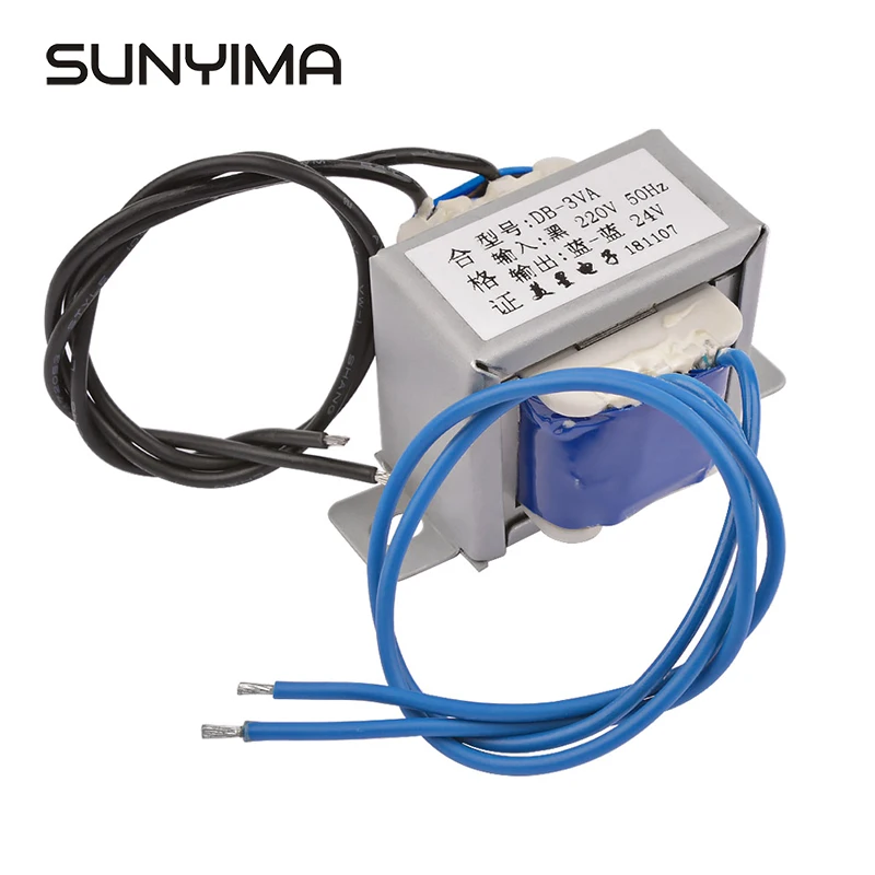SUNYIM 1Pc 220V To AC 24V 125mA Transformer Generator EI41*15 3W 2 Sets Independent Single Isolation Secondary Voltage Converter