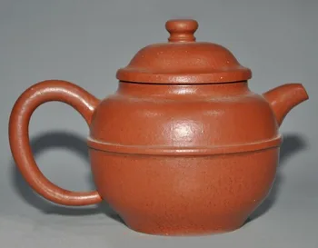 

wedding decoration 4"Old Chinese yixing zisha pottery master Hand-carved Teapot pot Tea Maker