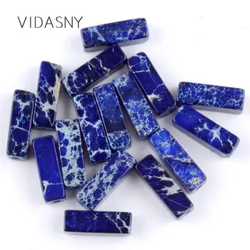 

Natural Stone Tube Shape Blue Sea Sediment Jaspers Column Beads For Jewelry Making 4*13mm Loose Beads Diy Bracelet Necklace 15''