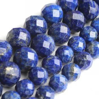

AAA Natural Faceted Lapis lazuli Loose Stone Beads For Handmade Jewelry Making DIY Bracelet Necklace Accessories 7.5'' 6mm 8mm