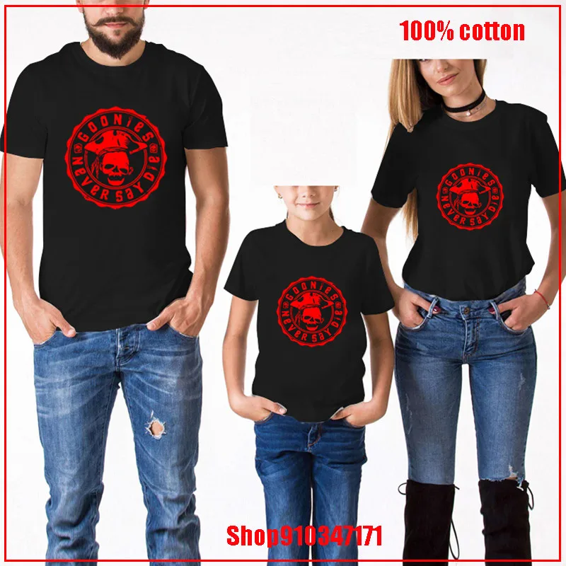 Goonies Never Say Die/Летняя одежда для мальчиков платье мамы и дочки одинаковые парные