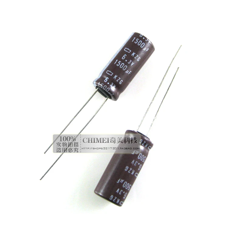 20 1500uF 6.3V Radial Electrolytic Capacitor 10 x 13mm