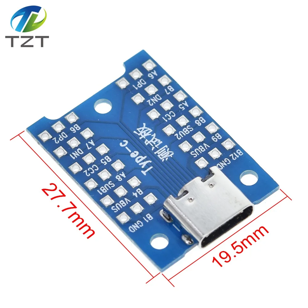 TZT Новый usb-интерфейс usb type-c тестовая зарядная плата сделай сам для ardunio |