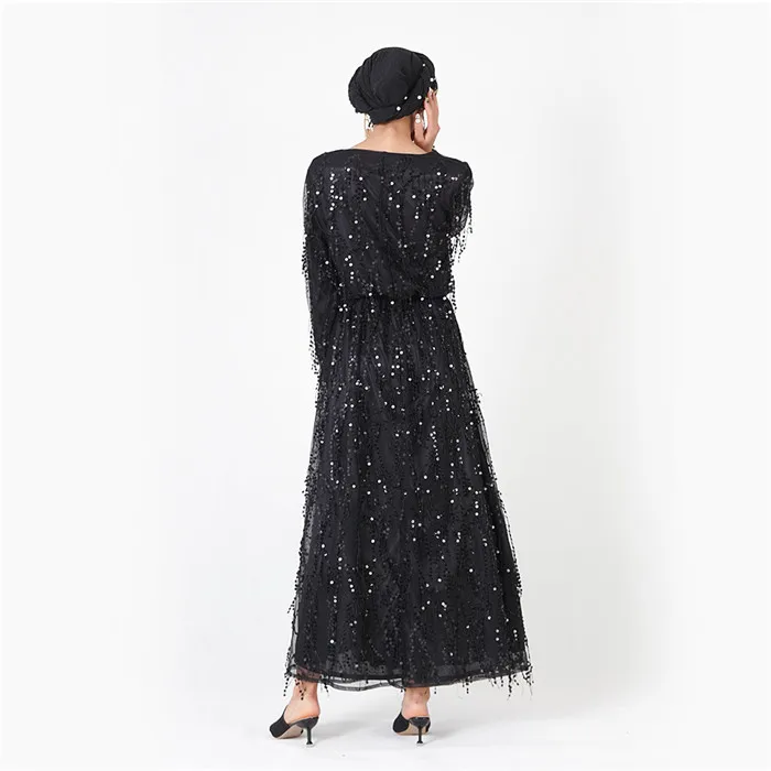 Fashion Tassels Sequins Islamic Clothing Muslim Turkish Luxurious Dresses Abayas for Women Abaya Dubai Bangladesh Dress