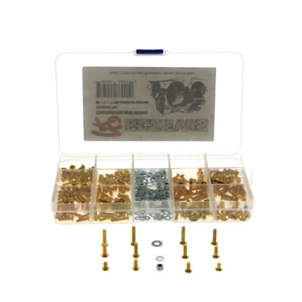 

Universal Gold Screws Kit for 1/10 1/8 Axial SCX10 TRAXXAS TRX4 HSP94111 RC Car Spare Parts Accessories
