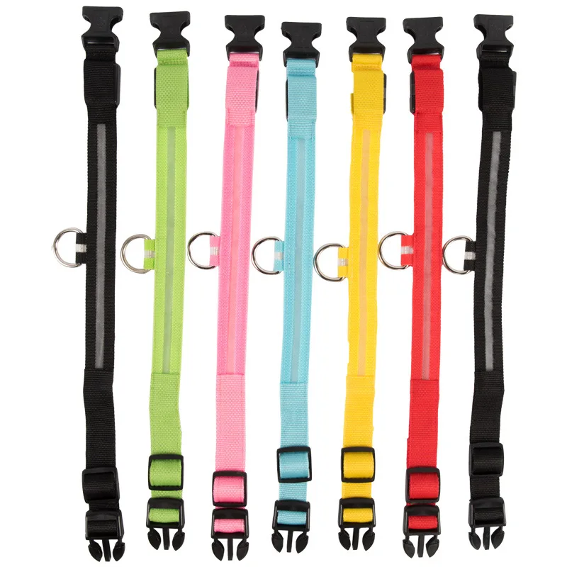 Collare luminoso a LED ricaricabile tramite USB per cani, collana lampeggiante luminosa per passeggiate notturne all'aperto, accessorio di sicurezza per animali domestici_voghion.com