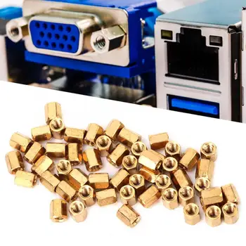 

50Pcs /set M3*6mm Brass Hollow Double Pass Printed Circuit Board Standoff Hex Spacer