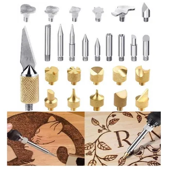 

28 PCS Wood Burning Kit Set Tool Pen Pyrography Supplies Iron Tips Art Craft New