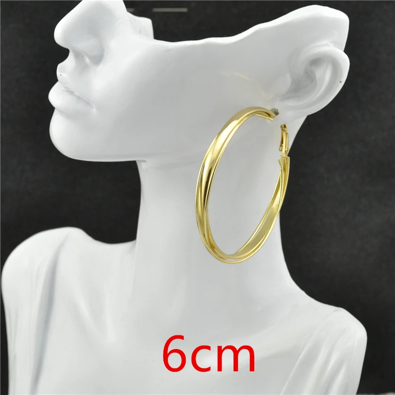 Clip earrings women Not allergic Painless No need pierced ears With cushion Fashion Casual Large circle ladies earrings ear clip earrings,clip earrings,ear clip