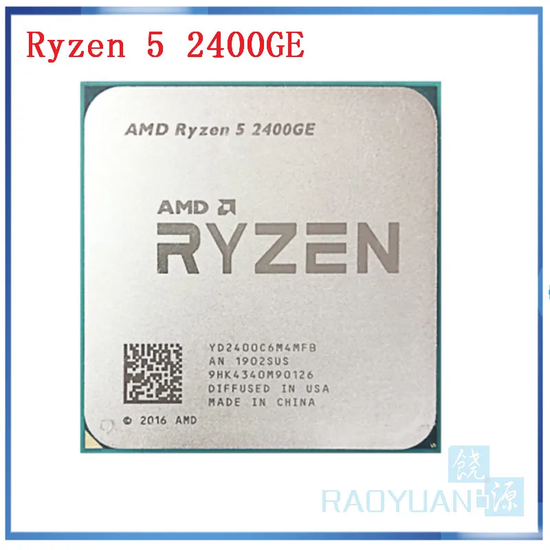 Четырехъядерный процессор AMD Ryzen 5 2400GE R5 3 2 GHz с восьмиядерным процессором 35W