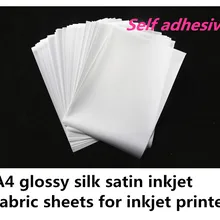 A4 размер струйный шелк глянцевый рулон холста для творчества печатает 120 г с самоклеящимся