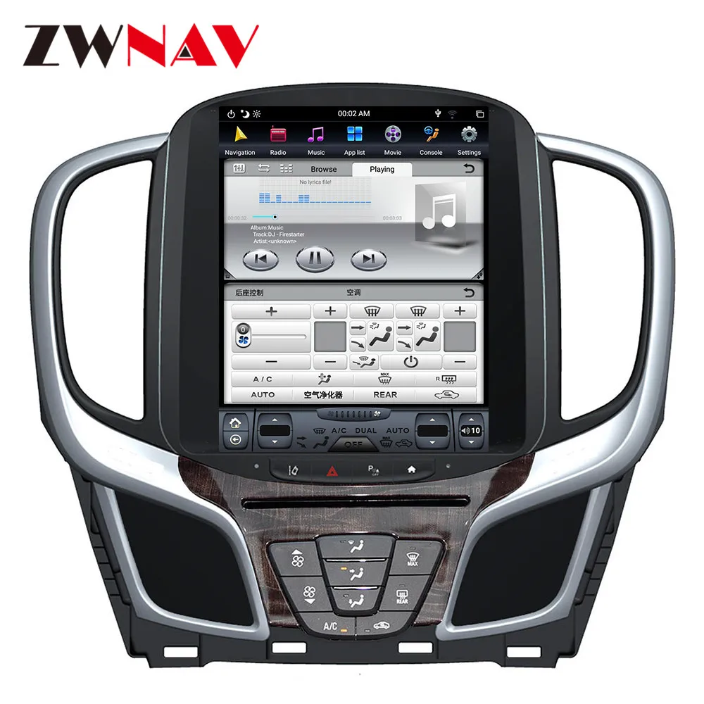 Tesla style px6 Android 8.1 4+64G Car DVD Player GPS Navigation For Buick lacrosse+headunit multimedia audio radio recorder