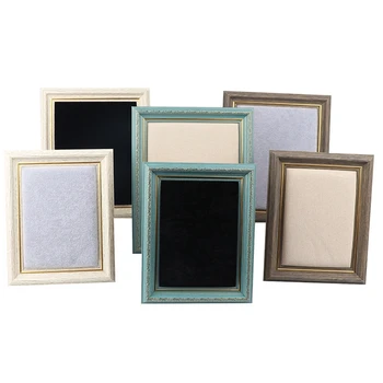 

Flannelette Solid Wood Photo Frame Jewelry Display Rack Earrings Show Stand