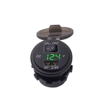 

5V/2.4A Outlet Plugs For Car/Boat/AVT/Yacht Motorcycle USB Power Socket Adapter For Mobile Phone/Tablet/GPS Charger With Switch