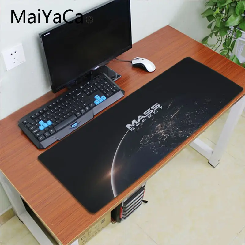 Lock Edge 30x60cm Maiyaca Mass Effect N7 игра логотип геймерская игра коврики настольная клавиатура игровой коврик для мыши геймер 60X30 см большой Офисный Компьютерный стол коврик - Цвет: Lock Edge 30x60cm