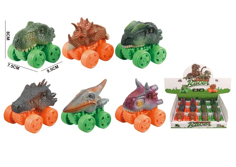 

Imitation Dinosaurs Toy Car Inertia car t-Rex Triceratops Dinosaur Car Model Toy Stall Hot Selling