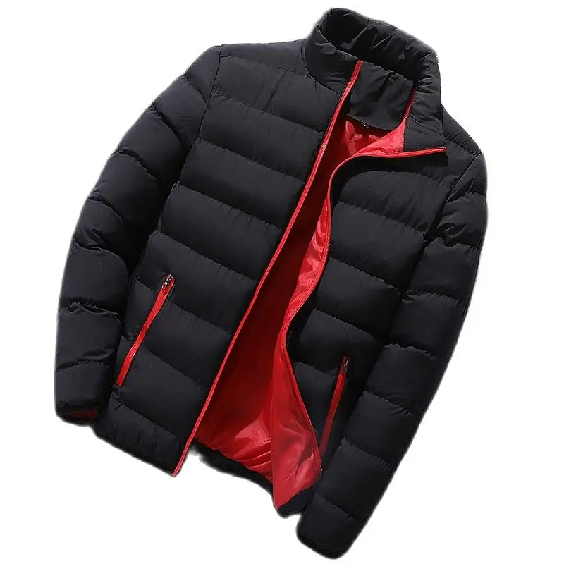 New Warm Thick Men Parka Jackets Winter Casual Mens Outwear Coats Solid Stand Collar Male Windbreak Cotton Padded Down Jacket | Мужская