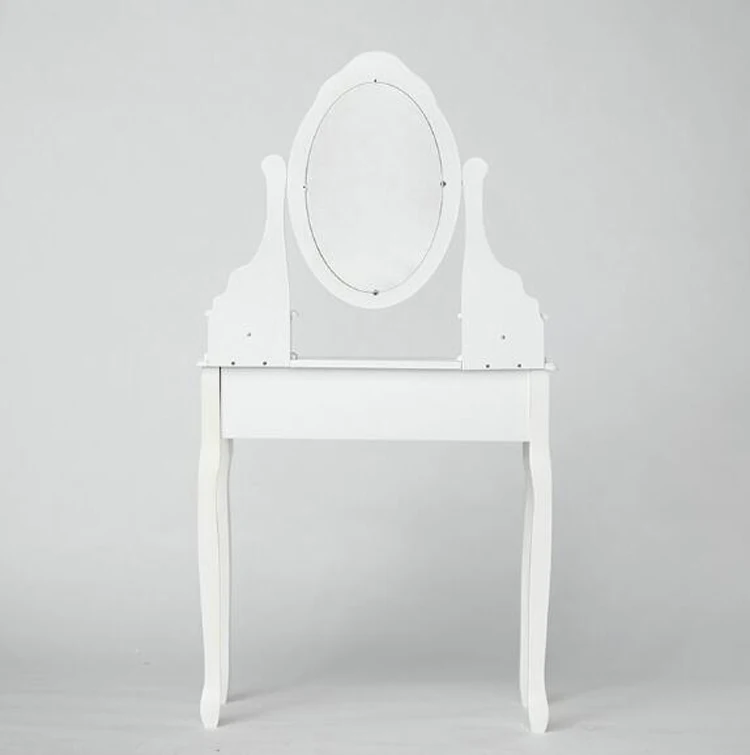 Туалетный столик с зеркалом и табуретом 5 выдвижных ящиков Регулируемый туалетный столик набор косметический комод мебель для спальни