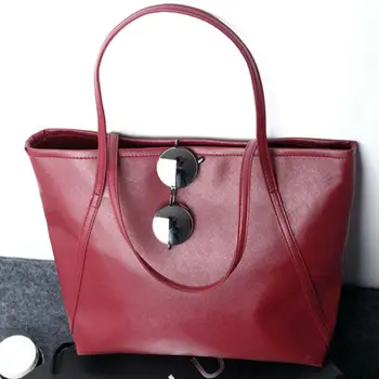 

Fashion Handbag 2019 New Women Leather Bag Large Capacity Shoulder Bags Casual Tote Simple Top-handle Hand Bags Hot