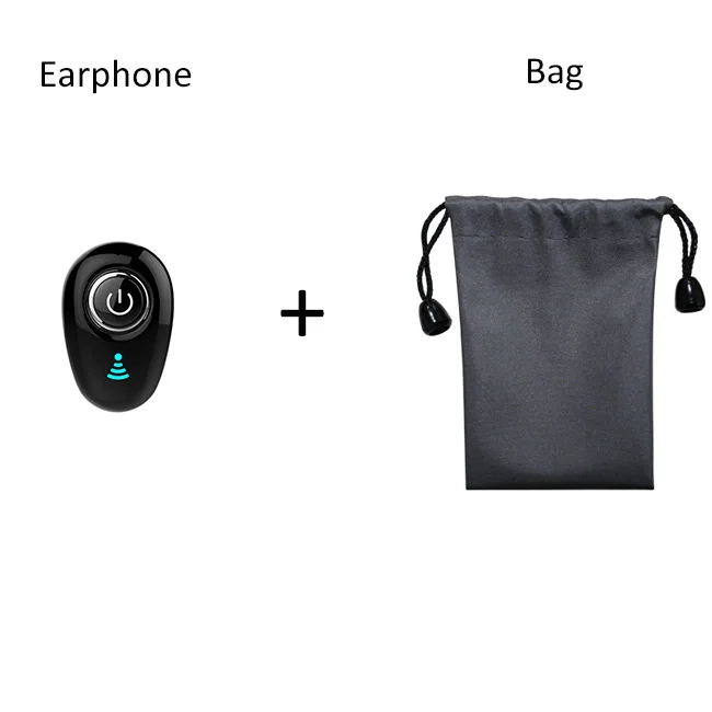 Мини Bluetooth спортивные стереонаушники бас наушники невидимые портативные наушники Беспроводная гарнитура с микрофоном для телефона аудио плеер - Цвет: BLACKBAG