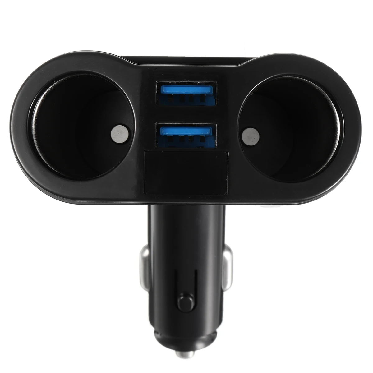 Стиль двойной USB порт розетка для автомобильного прикуривателя Разветвитель зарядное устройство DC 12~ 24V прикуриватель гнездо черный