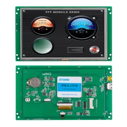 7 polegada hmi tft lcd painel de toque da tela com placa controlador + interface serial software suporte qualquer mcu