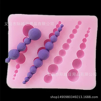 

DIY Small Number Pearls Cake Rim Silica Gel Fondant Cake Mould Chocolate Mold Ultra-Light Clay Mold