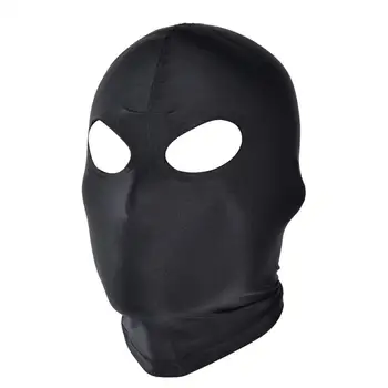 SexyToys Open Mouth Eye Bondage Party Mask Cosplay Slave punish Headgear Mask Exotic Apparel Sex Products BDSM Fetish Mask Hood 6