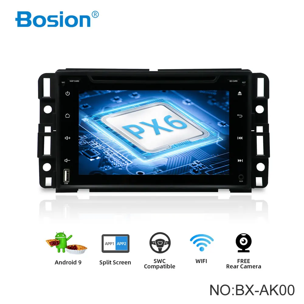 Bosion 4GB Автомобильный gps Радио Android 9,0 автомобильный dvd-плеер для GMC Sierra Yukon Denali Acadia Savana Chevrolet Express Traverse Equinox