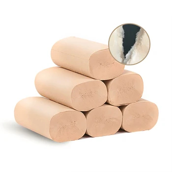 

Natural Toilet Paper Bathroom Rolling Paper Household Papers Family Fitted Toilet Coreless Roll Papers Towels 14 /pack