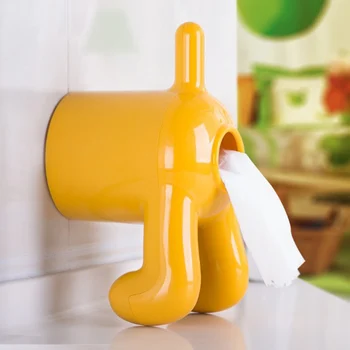 

Puppy PP Tissue Box Bathroom Toilet No Trace Waterproof Towel Pumping Free Punching Removable Paper Towel Home Storage Supplies