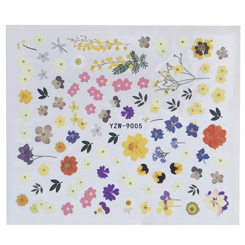 Newest DIY Nail Sticker 10PCS Nail Applique Adhesive Flower Rattan Nail Sticker Lace Design Nail Paste
