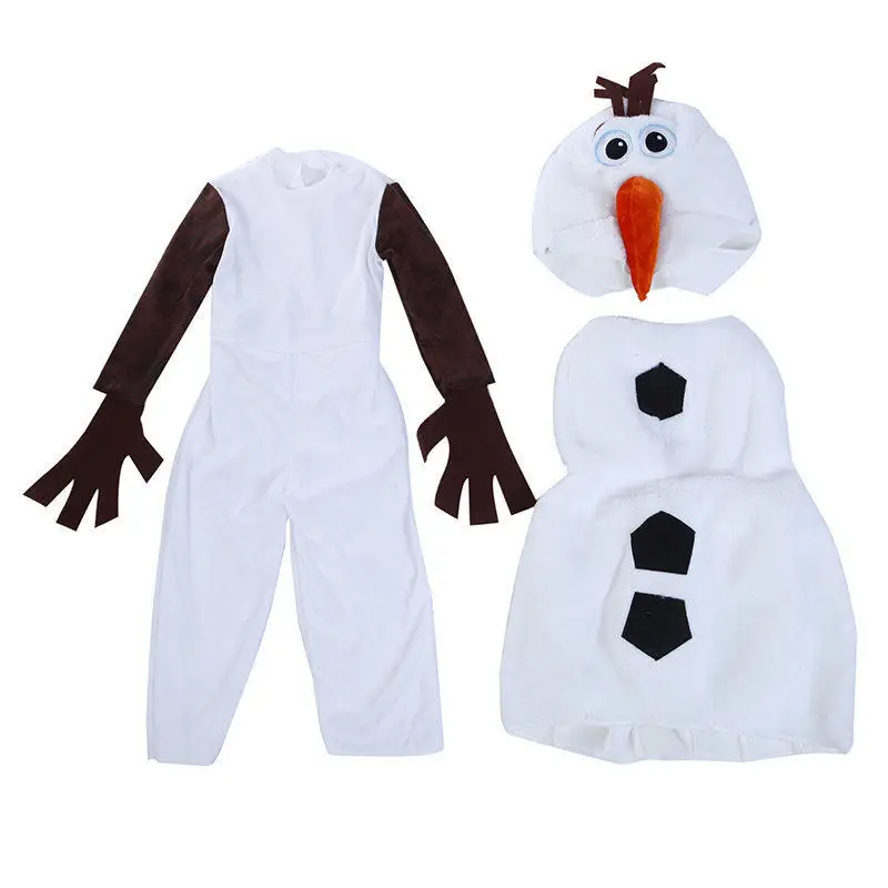 Взрывные модели, Детские снежные сокровища из мультфильма «Холодное сердце», с изображением снеговика, для выступлений, для мальчиков и девочек, комплект одежды для малышей