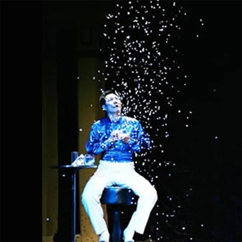 

12pcs bag White Finger Snow Storm Magic Trick Toy Snow Paper White SnowStorm Magician for Children Adult Snowflakes Props Toys