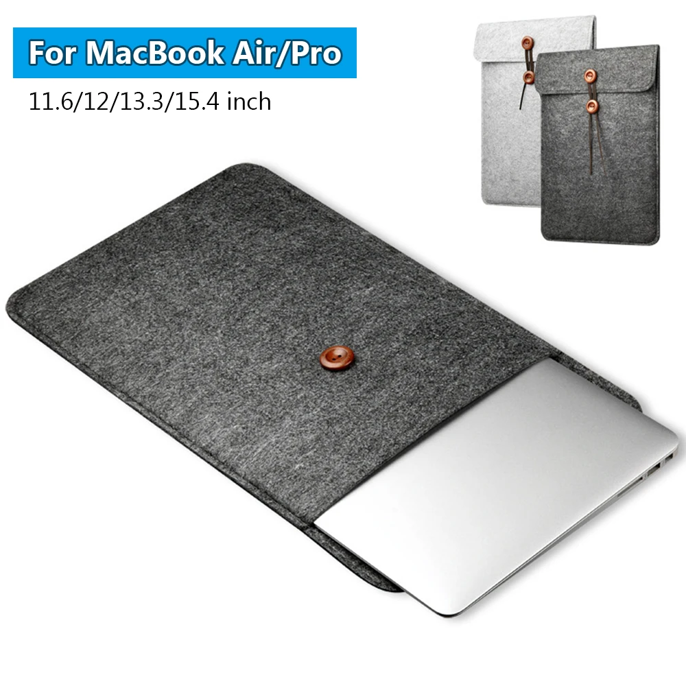 

New Universal Laptop Sleeve Case Wool Felt Pouch Ultra Slim Laptop Bag Notebook Bag Cover For MacBook Air Pro Retina 11 13 15