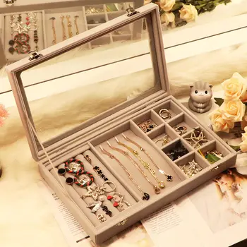 

XIAOLANG fashion items Earrings earrings storage makeup organizer Wooden organizer for cosmetics